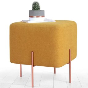 Σκαμπό Copper 209FLF1191 40x40x42cm Mustard