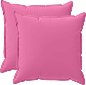 vidaXL Κάλυμμα Μαξιλαριού 2 τμχ. HOUTEN Ροζ 60 x 60 cm Πολυεστέρας