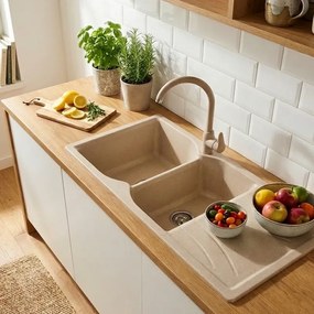 Sanitec Classic 332 (115×50) - Γρανιτένιος νεροχύτης - Granite SAND