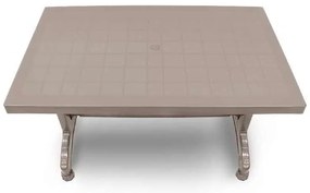 Τραπέζι πολυπροπυλενίου Callan Megapap χρώμα cappuccino 140x80x73εκ.