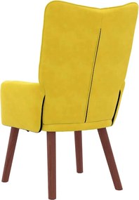 vidaXL Πολυθρόνα Κίτρινο 63 x 67 x 94 εκ. Βελούδο
