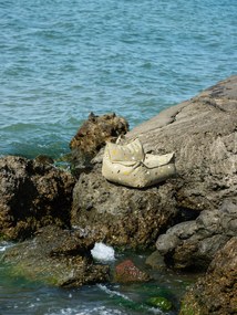 Terrazzo Πουφ Υφασμα Μπουκλε / Σενιλ Ανοιχτό Πράσινο