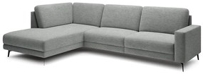 Γωνιακός Καναπές κρεβάτι ELENTIO, με αποθηκευτικό χώρο, γκρί 284x83x219cm-Αριστερή γωνία-BOG1368