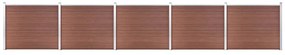 vidaXL Σετ Πάνελ Περίφραξης Καφέ 872 x 146 εκ. από WPC