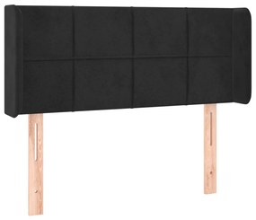 Κεφαλάρι με Πτερύγια Μαύρο 83x16x78/88 εκ. Βελούδινο 3118800