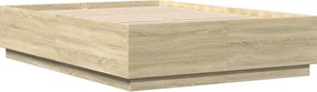 vidaXL Πλαίσιο Κρεβατιού με LED Sonoma Δρυς 150x200εκ. Επεξ. Ξύλο