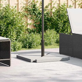 vidaXL 5 τεμαχίων σετ βάσεων ομπρελών κήπου από γρανίτη και χάλυβα