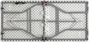 Τραπέζι catering Rodeo pakoworld πτυσσόμενο-βαλίτσα λευκό 152x70x74εκ