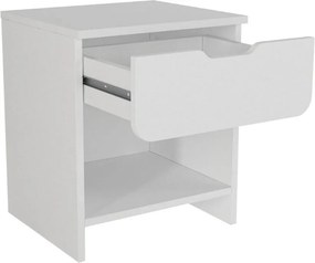 Κομοδίνο Mida Megapap χρώμα λευκό 45x40x52εκ.