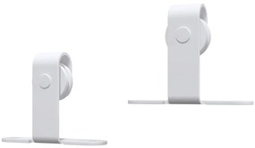 vidaXL Μηχανισμός Συρόμενης Πόρτας Μίνι Λευκή 183 εκ. Ανθρακοχάλυβας