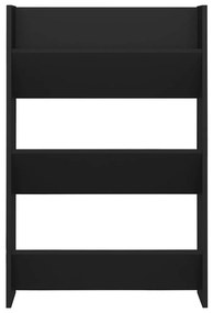 Παπουτσοθήκες Τοίχου 2 τεμ. Μαύρες 60x18x90 εκ. από Μοριοσανίδα - Μαύρο