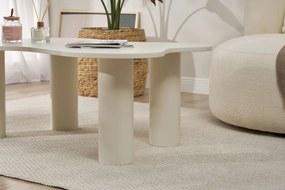 Τραπεζάκι Σαλονιού Κρεμ CEZUN 110x70x40