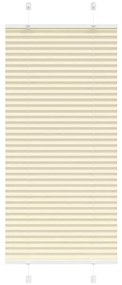 vidaXL Πλισέ περσίδα Κρέμα 55x100 cm Πλάτος υφάσματος 54,4 cm