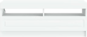 vidaXL Ντουλάπα LED Τηλεόρασης Λευκό Επεξεργασμένο Ξύλο