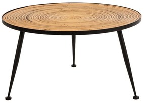 Τραπέζι Ραττάν 84915 73x40cm Natural-Black