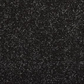 Πατάκια Σκάλας 5 τεμ. Μαύρα 65x21x4 εκ. Βελονιασμένα - Μαύρο