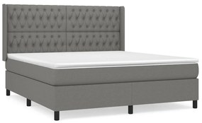 ΚΡΕΒΑΤΙ BOXSPRING ΜΕ ΣΤΡΩΜΑ ΣΚΟΥΡΟ ΓΚΡΙ 180X200 ΕΚ ΥΦΑΣΜΑΤΙΝ 3131690