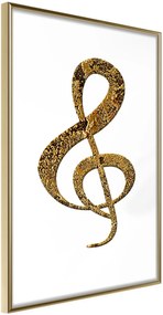 Αφίσα - Golden Treble Clef - 40x60 - Χρυσό - Χωρίς πασπαρτού