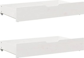 vidaXL Σκελετός Κρεβ. Χωρίς Στρώμα Λευκό 140x190 εκ Μασίφ Πεύκο