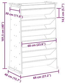 ΖΑΡΝΤΙΝΙΕΡΑ ΒΟΤΑΝΩΝ 6 ΕΠΙΠΕΔΩΝ 69X40X101,5ΕΚ ΜΑΣΙΦ ΨΕΥΔΟΤΣΟΥΓΚΑ 855056