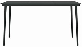 vidaXL Σετ Τραπεζαρίας Κήπου 5 Τεμαχίων Μαύρο