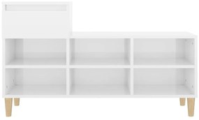 Παπουτσοθήκη Γυαλιστερό Λευκό 102x36x60 εκ. Επεξεργασμένο Ξύλο - Λευκό