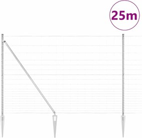 vidaXL Στύλος Περιφράξεων Γαλβανισμένο 25 x 1,6 μ Ατσάλι