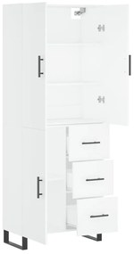 vidaXL Ντουλάπι Λευκό 69,5x34x180 εκ. από Επεξεργασμένο Ξύλο