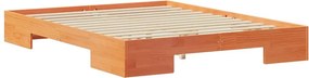 vidaXL Σκελετός Κρεβατιού Καφέ 150 x 200 cm