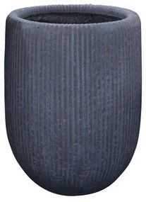MarHome ΚΑΣΠΩ FIBERCLAY ΣΚ.ΓΚΡΙ ΣΤΡΟΓΓΥΛΟ-ΓΡΑΜΜΩΣΕΙΣ ΚΑΘΕΤΕΣ ΜΕΣΑΙΟ - Φ33x41cm  06-23218-M