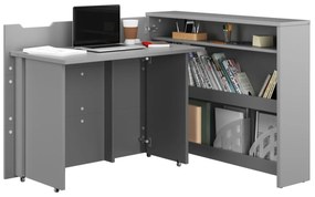 Γωνιακό τραπέζι γραφείου Concept Pro Lenart AH102, Γωνιακός, 93x136x115cm, 54 kg, Γκρι | Epipla1.gr