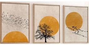 Κάδρα (Σετ 3Τμχ) 693BSE1308 30x40cm Multi Wallity Κάθετοι Mdf, Wood