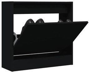 vidaXL Παπουτσοθήκη Μαύρη 60 x 21 x 57 εκ. από Επεξεργασμένο Ξύλο