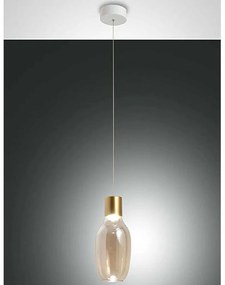 Φωτιστικό Οροφής Lapo 3768-40-365 Φ16x31,2cm Dim Led 1300lm 12W Cognac Fabas Luce