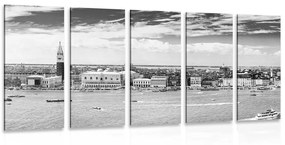 Άποψη εικόνας 5 μερών της Βενετίας σε ασπρόμαυρο - 100x50