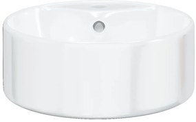 vidaXL Νιπτήρας Στρογγυλός Λευκός 40 x 14,5 εκ. Κεραμικός