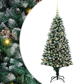 vidaXL Τεχνητό Χριστουγεννιάτικο Δέντρο με 150 LED Πράσινο 150 cm
