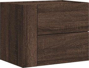 vidaXL Κομοδίνο Επιτοίχιο Καφέ Δρυς 45x30x35 εκ.