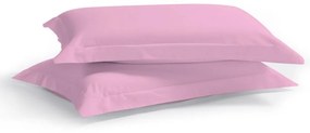 Μαξιλαροθήκες Satin Plain (Σετ 2τμχ) Light Pink Aslanis Home 50Χ70 100% Cotton Satin