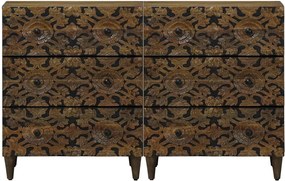 vidaXL Πλαϊνό γραφείο 2 τμχ. 60 x 33,5 x 75 εκ. Στερεό ξύλο μάνγκο