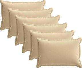 vidaXL Κάλυμμα Μαξιλαριού 6 τμχ. HOUTEN Μπεζ 40 x 60 cm Πολυεστέρας
