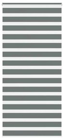 vidaXL Ζέβρα τυφλή Σκούρο Γκρι Πλάτος υφάσματος 110,9 εκ. Πολυεστέρας