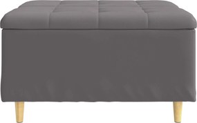 vidaXL Οθωμανικό αποθήκευσης Γκρι 80 x 80 x 45 cm Τεχνητό δέρμα