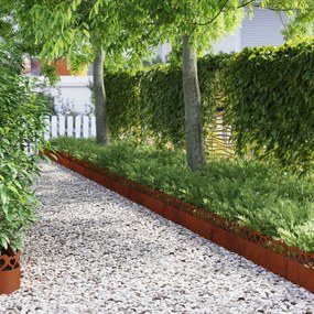 vidaXL Περιγράμματα γκαζόν 30 pcs 103 x 0,05 x 22 εκ Σκ rusty