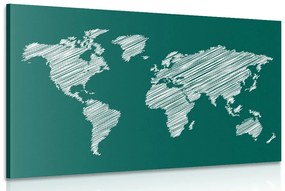 Εικόνα εκκολαπτό παγκόσμιο χάρτη σε πράσινο φόντο