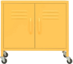vidaXL Ντουλάπι Αποθήκευσης Μουσταρδί 60 x 35 x 56 εκ. από Ατσάλι