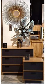 IMAGE ΚΟΜΟΤΑ 3ΣΥΡΤΑΡΙΑ SONOMA ΓΚΡΙ ΣΚΟΥΡΟ 90x45xH78cm - 09-0516 - 09-0516