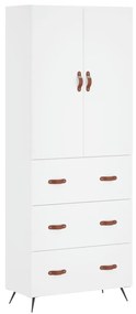 vidaXL Ντουλάπι Λευκό 69,5x34x180 εκ. από Επεξεργασμένο Ξύλο