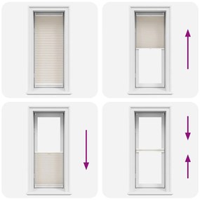 vidaXL Πλισέ ρόλερ σκίασης 50x150cm Κρεμ