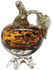 Διακοσμητικό Ρόδι Φυσητό 15-70017 Φ6x10cm Amber-Black Marhome Γυαλί